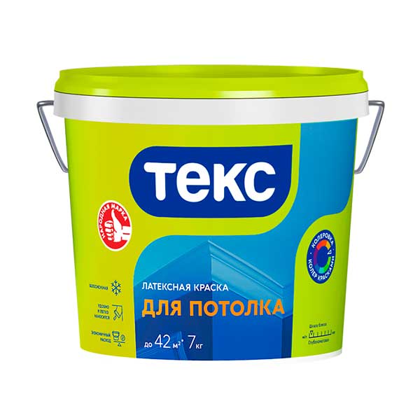 Краска водно-дисперсионная для потолка Текс