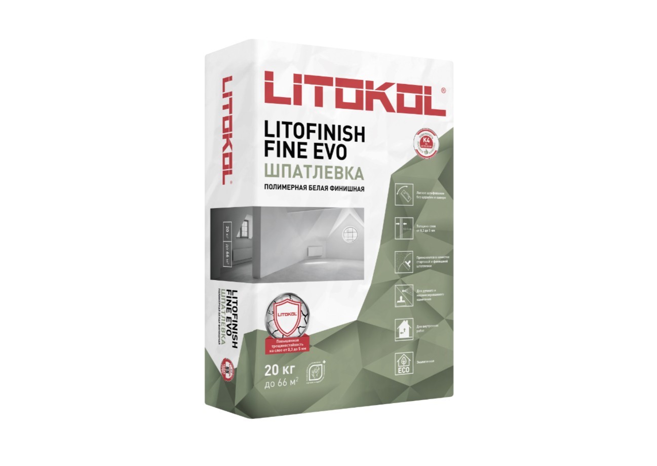 Шпаклевка Litokol ЛИТОФИНИШ ФАЙН ЭВО/LITOFINISH