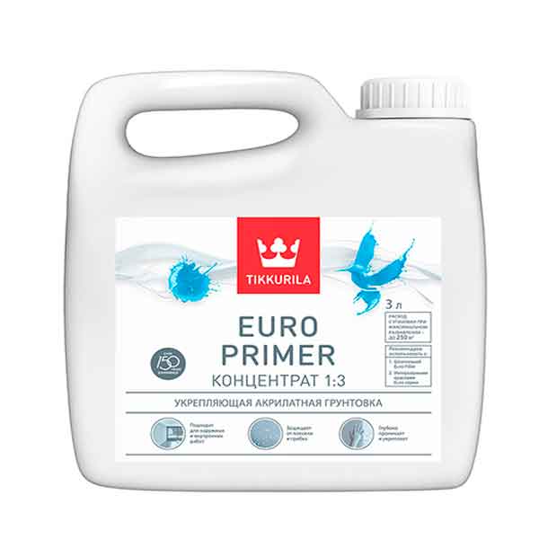 Укрепляющая акрилатная грунтовка Tikkurila Euro
