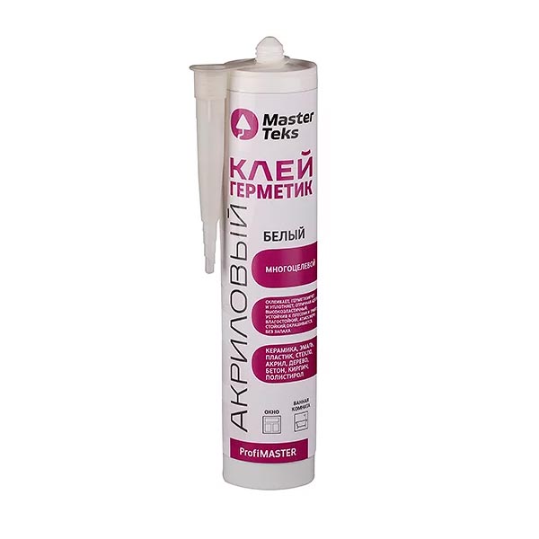 Клей-герметик акриловый MasterTeks PM белый