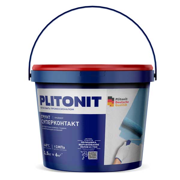 Грунт PLITONIT Суперконтакт, 1.5 кг