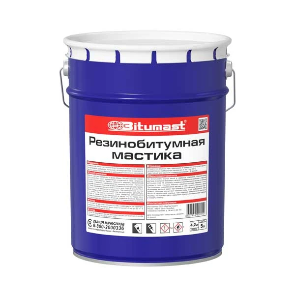Мастика резинобитумная Bitumast, 5 л